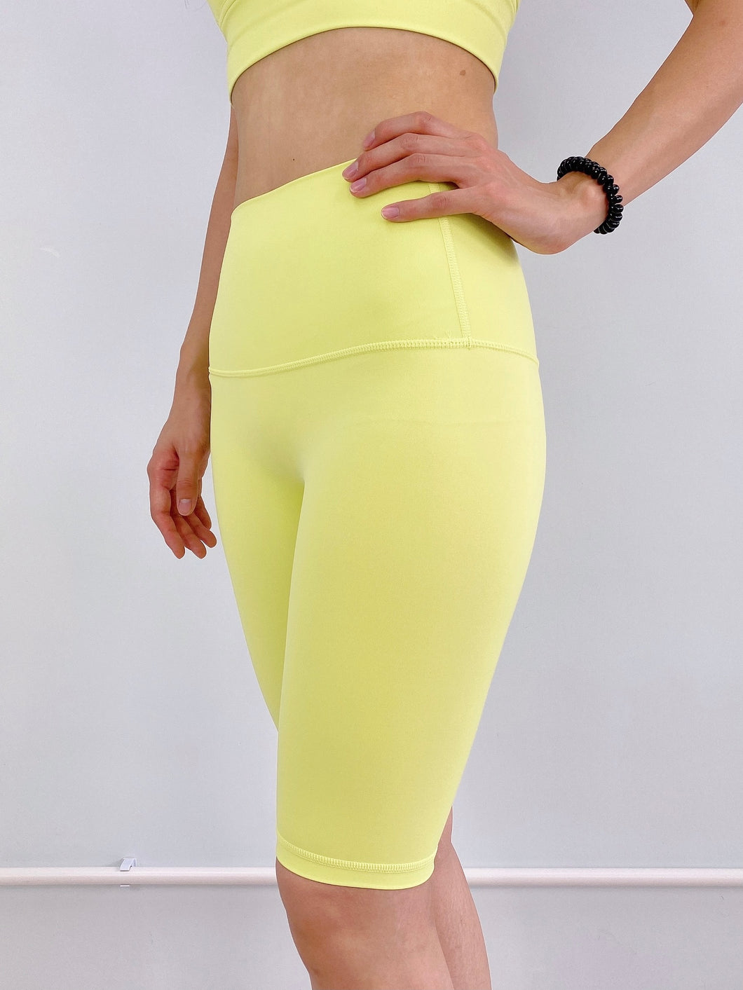 8-inch Biker Shorts - Neon Yellow