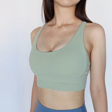 Load image into Gallery viewer, Butter Soft Sports Bra - Green Tea Green
