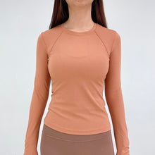Load image into Gallery viewer, Contour Long Sleeve Slim Fit Tee - Caramel
